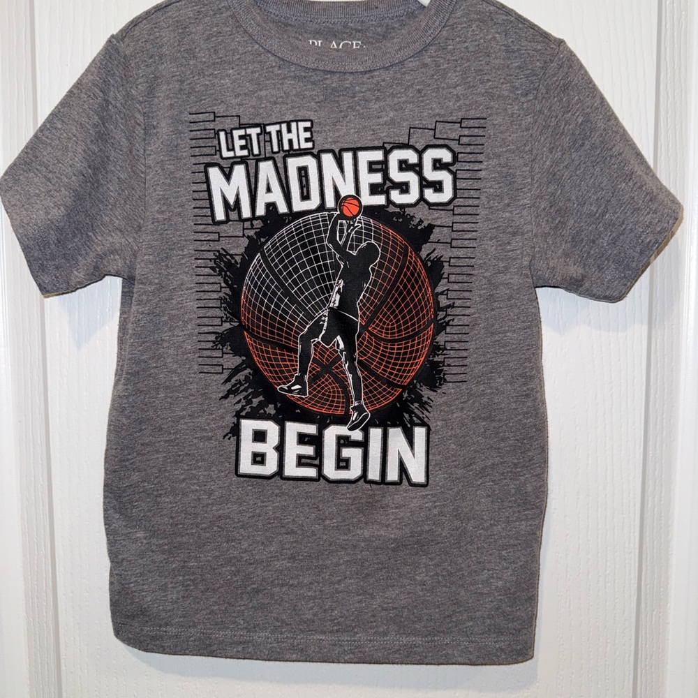 The Children's Place Gray Madness Basketball Tee